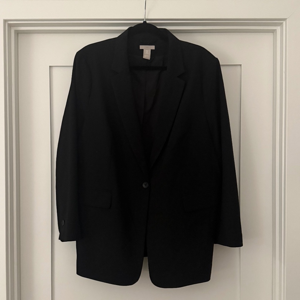 H&M Black Oversized Blazer
